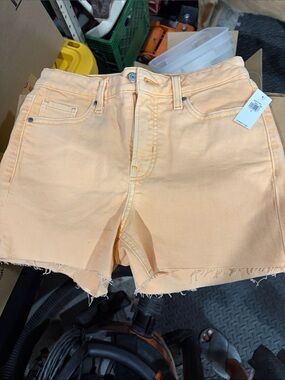 Old Navy Peach Frayed Hem Denim Shorts